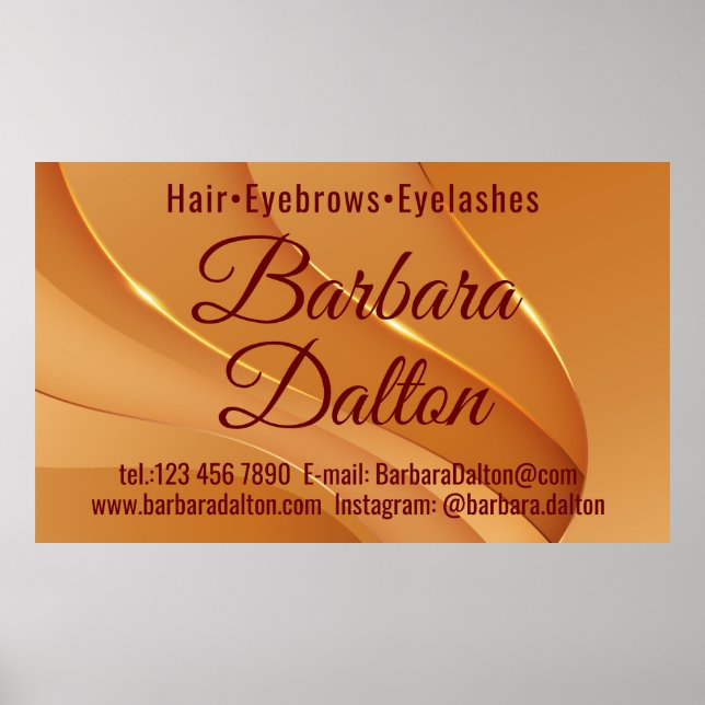 Terracotta Ochre Beige Gold Poster (Front)