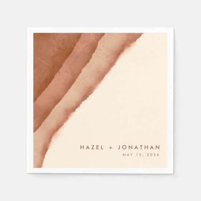 Terracotta Ombre | Minimalist Boho Napkin (Front)