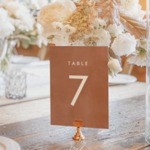 Terracotta Ombre   Minimalist Boho Table Number