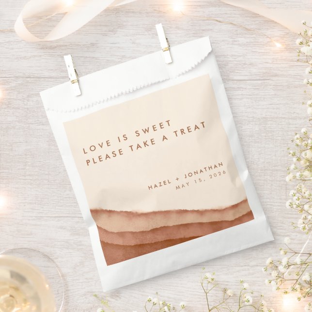 Terracotta Ombre | Minimalist Boho Wedding Favour  Favour Bags (Clipped)