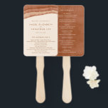 Terracotta Ombre | Minimalist Boho Wedding Program Hand Fan<br><div class="desc">Soft terracotta watercolor wedding program fans,  part of our dip-dyed modern watercolor wedding stationery collection. Featuring shades of neutral eccru to rust to burnt orange,  reminiscent of clay deserts,  applied in painterly strokes of rich watercolor wash,  matched with minimalist text.</div>