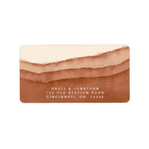 Terracotta Ombre    Soft Watercolor Label
