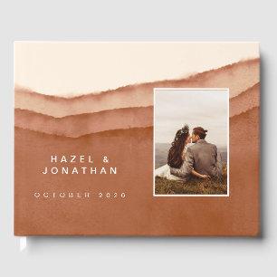 Terracotta Ombre Wedding Guest book