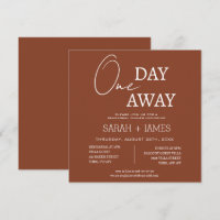Terracotta One Day Away Rehearsal Dinner Wedding