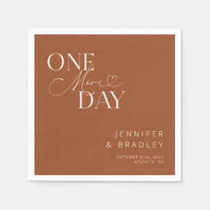 Terracotta One More Day Rehearsal Dinner  Napkin