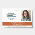 Terracotta Orange Logo & Photo Employee ID