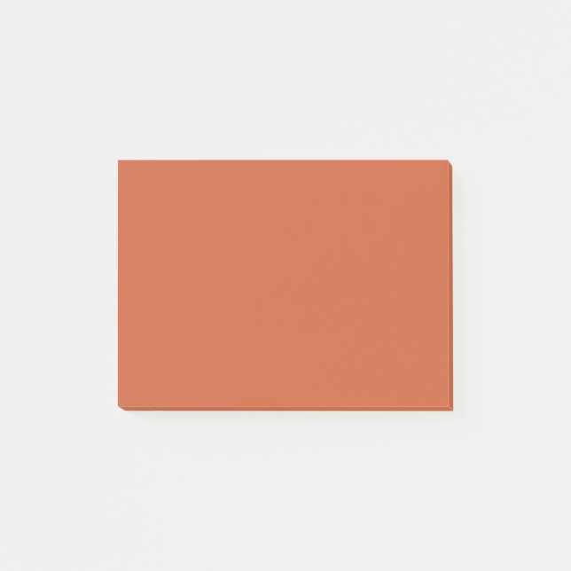 Terracotta Orange Solid Colour Warm & Earthy Desig Post-it Notes (Front)