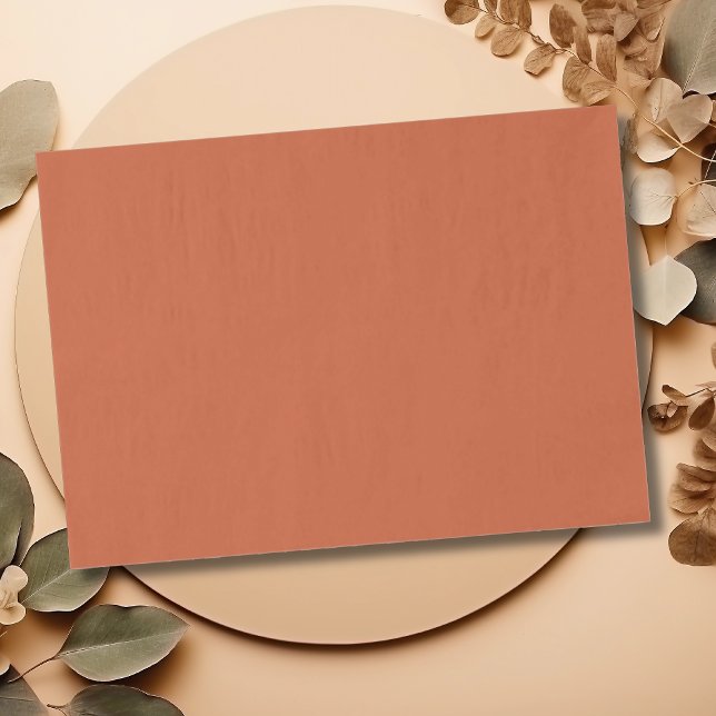 Terracotta Orange Solid Colour Warm & Earthy Desig Tissue Paper (Creator Uploaded)