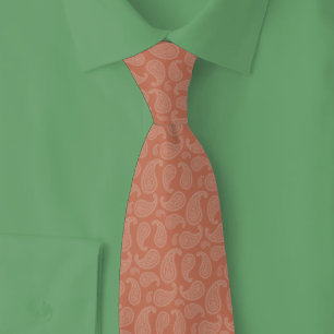 Terracotta Paisley Tie