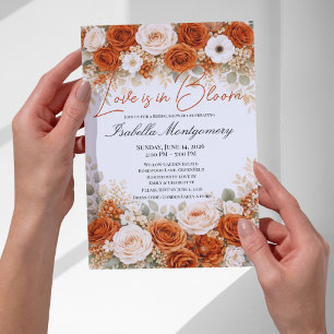 Terracotta Palette Love Is in Bloom Bridal Shower Invitation
