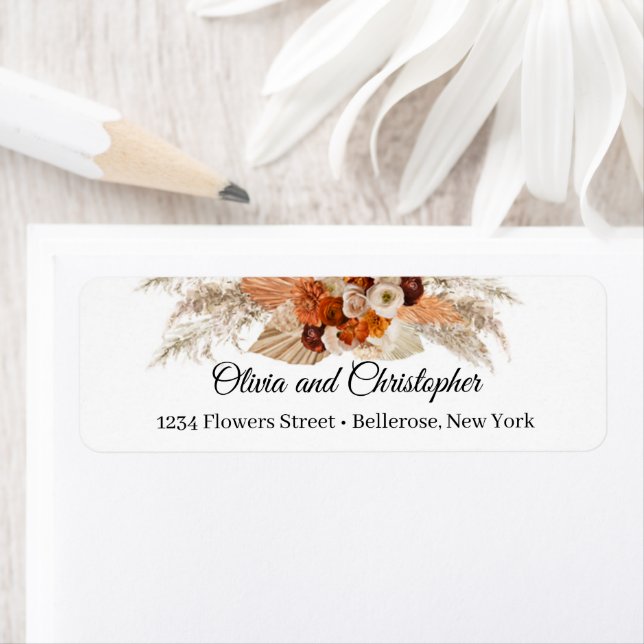 Terracotta pampas grass burnt orange copper (Insitu)