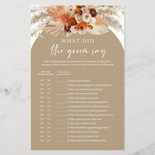 Terracotta pampas grass What did the groom say