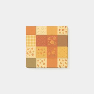 Terracotta Patchwork Quilt Rustic Farmhouse Floral Post-it Notes