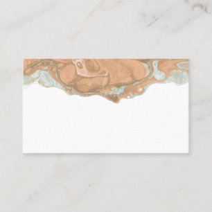 Terracotta Peach & Mint Minimalist FLAT Place Card