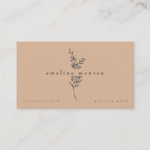 Terracotta Personalised Botanical Business Card