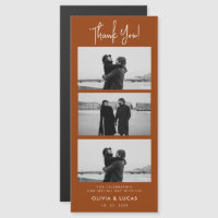 Terracotta Photo Strip Magnetic Wedding Thank You