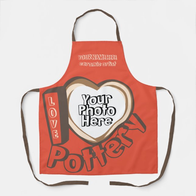 Terracotta Pottery Studio Love Apron (Front)