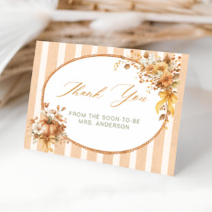 Terracotta Pumpkin Bridal Shower Thank You Card