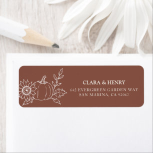 Terracotta Pumpkin Thanksgiving Address Label