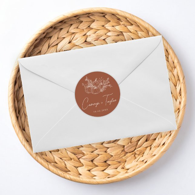 Terracotta Pumpkin Wedding Sticker (Creator Uploaded)