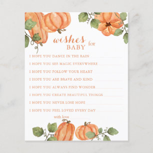Terracotta Pumpkin Wishes for Baby Cards