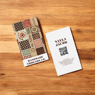 Terracotta Quilt Patchwork Handmade Clothing Business Card