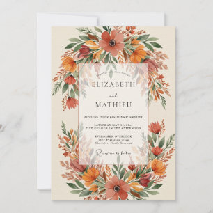Terracotta Radiant Harvest Wedding Invitation