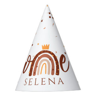 Terracotta Rainbow 1st Birthday  Party Hat