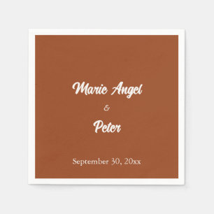 Terracotta Reception Beverage Wedding Napkin