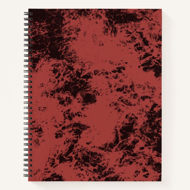 Terracotta red marble texture   notebook (Front)