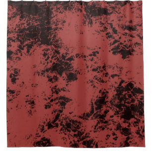 Terracotta red marble texture   shower curtain