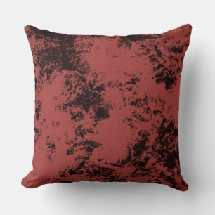 Terracotta red marble texture Throw Pillow