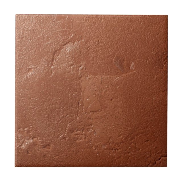 Terracotta red simple rustic  tile (Front)