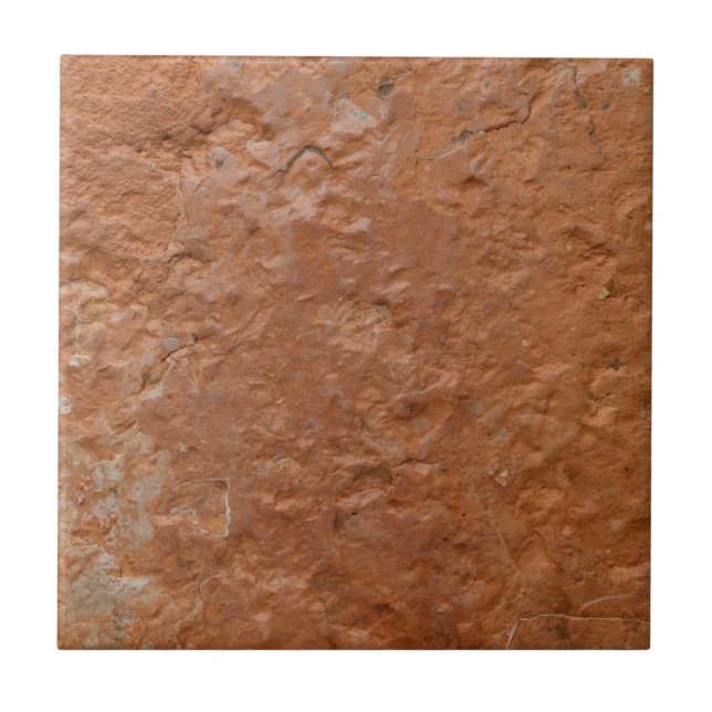 Terracotta red simple rustic  tile (Front)