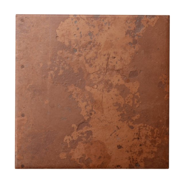 Terracotta red simple rustic  tile (Front)