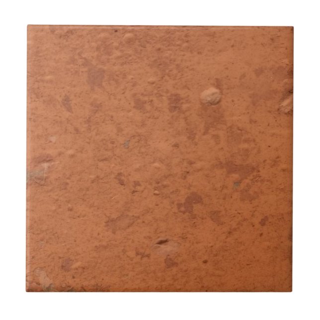 Terracotta red simple rustic  tile (Front)