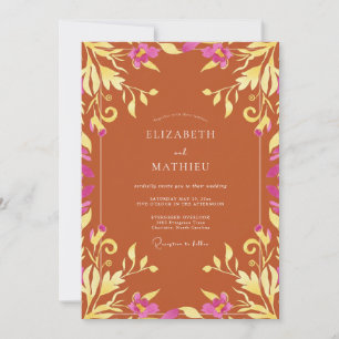 Terracotta Refined Boho Wedding Invitation