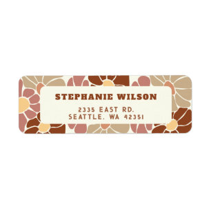 Terracotta Retro Groovy Boho Chic Floral Wedding