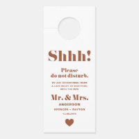 Terracotta Retro Typography Do Not Disturb Wedding