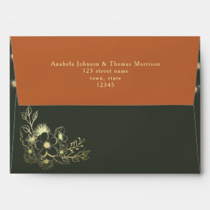 Terracotta Return Address Envelope