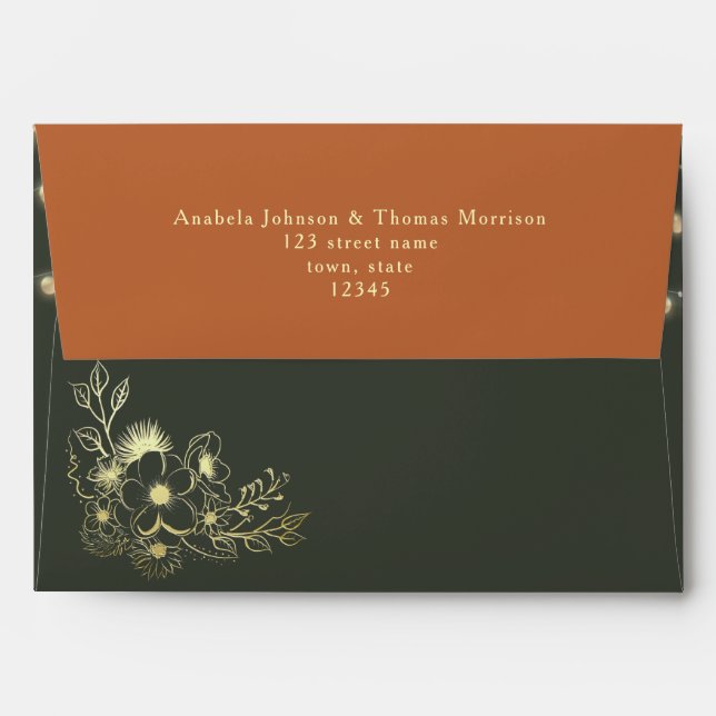 Terracotta Return Address Envelope (Back (Top Flap))