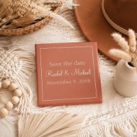 Terracotta Romance Save the Date Wedding