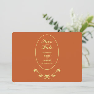 Terracotta Rose Wedding Save The Date
