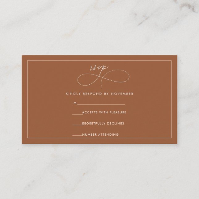 Terracotta RSVP Enclosure Card (Front)