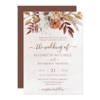Terracotta Rust Flowers Boho Fall Foliage Wedding