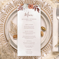 Terracotta Rust Flowers Boho Fall Foliage Wedding