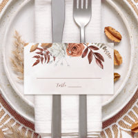 Terracotta Rust Flowers Boho Fall Foliage Wedding