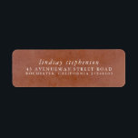 Terracotta Rust Orange Texture Boho Summer<br><div class="desc">Terracotta shades address labels</div>