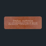 Terracotta Rust Orange Texture Boho Summer<br><div class="desc">Terracotta shades address labels</div>