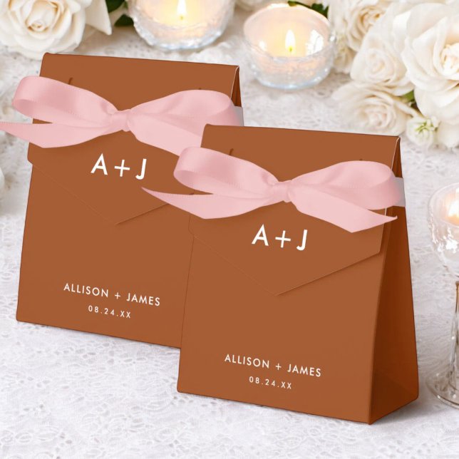 Terracotta Rust Wedding Guests Favour Box (Creator Uploaded)